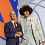 Kyshawn George a été choisi par les Knicks avant d'être drafté à Washington KEYSTONE/EPA/SARAH YENESEL